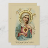 哀悼悔やみや弔慰サンキューカトリック教会 サンキューカード (正面/裏面)