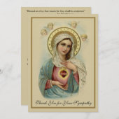 哀悼悔やみや弔慰サンキューカトリック教会 サンキューカード (正面/裏面)