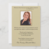 哀悼悔やみや弔慰サンキューカトリック教会 サンキューカード (裏面)