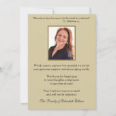 哀悼悔やみや弔慰サンキューカトリック教会 サンキューカード (裏面)