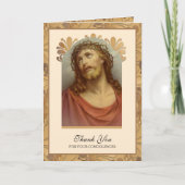 哀悼悔やみや弔慰サンキューカトリック・イエス サンキューカード (正面)