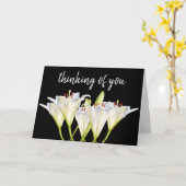 哀悼悔やみや弔慰 |ユリ考えの皆様 カード (黄色い花)