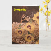 哀悼 メモリー 内部 挨拶 カード (黄色い花)