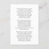 哀悼　愛国　軍事　写真　記念　カード エンクロージャーカード (裏面)