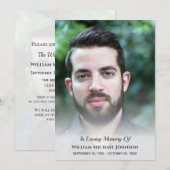 哀悼・死別・葬儀・追悼 オーダーメイド フォト 招待状 (正面/裏面)