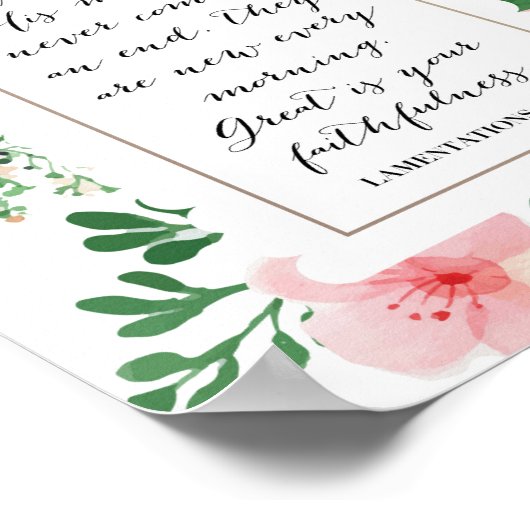 哀歌3:22-23 ポスター (角)