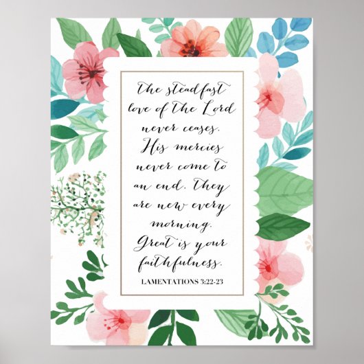 哀歌3:22-23 ポスター (正面)