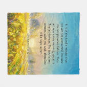 哀歌3:22-24 フリースブランケット (正面(横))