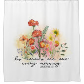 哀歌3:23彼の心は毎朝新しい シャワーカーテン (正面)