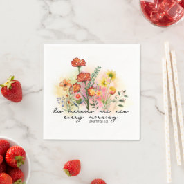 哀歌3:23彼の心は毎朝新しい スタンダードカクテルナプキン