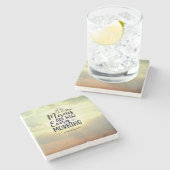 哀歌3:23彼の心は毎朝新しい ストーンコースター (横)