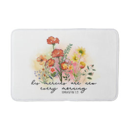 哀歌3:23彼の心は毎朝新しい バスマット