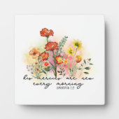 哀歌3:23彼の心は毎朝新しい フォトプラーク (正面)