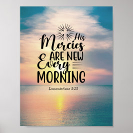 哀歌3:23彼の心は毎朝新しい ポスター