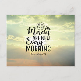 哀歌3:23彼の心は毎朝新しい ポストカード