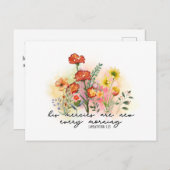 哀歌3:23彼の心は毎朝新しい ポストカード (正面/裏面)