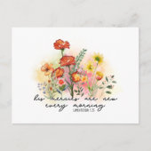 哀歌3:23彼の心は毎朝新しい ポストカード (正面)