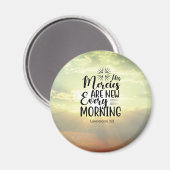 哀歌3:23彼の心は毎朝新しい マグネット (正面/裏面)