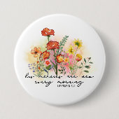 哀歌3:23彼の心は毎朝新しい 缶バッジ (正面)