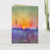 哀歌3:23彼の業は新しい聖書の聖句である カード (裏面)