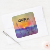 哀歌3:23彼の業は新しい聖書の聖句である スクエアシール (封筒)