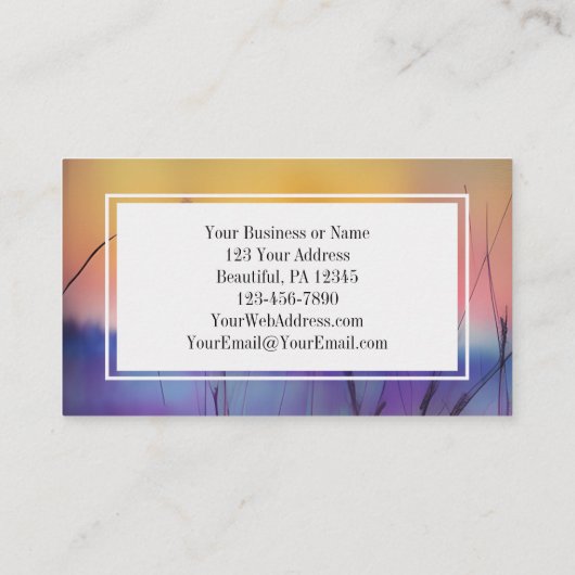 哀歌3:23彼の業は新しい聖書の聖句である 名刺 (裏面)