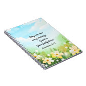 哀歌3:23黄色春クリスチャン ノートブック (右側)