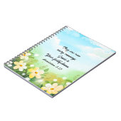 哀歌3:23黄色春クリスチャン ノートブック (左側)