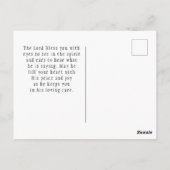 哀歌3:23 彼の慈しみは新たなり 聖書の詩 ポストカード (裏面)