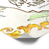 哀歌 3:22 彼の忠実な愛は決して終わらない ポスター (角)