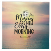 哀歌 3:23 毎朝 新しい慈しみ C タイル (正面)