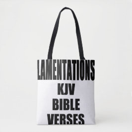 哀歌 KJV 聖書の詩 縦書き 太字 スクリプト トートバッグ