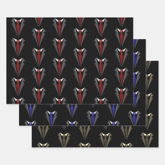 品のある紳士 ラッピングペーパーシート (セット)