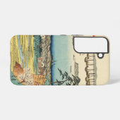 品川市：ヴィンテージ浮世絵ウッドブロックプリント SAMSUNG GALAXYケース (裏面横)