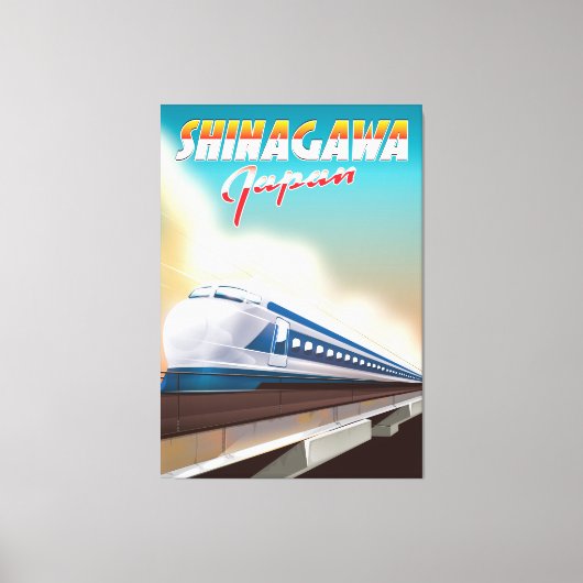 品川日本旅行ポスター。 キャンバスプリント (正面)