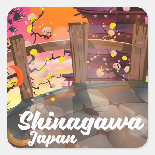 品川日本旅行ポスター スクエアシール (正面)