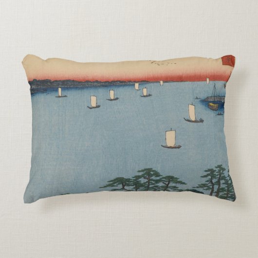 品川須崎ヴィンテージ浮世絵日本の術 アクセントクッション (正面)