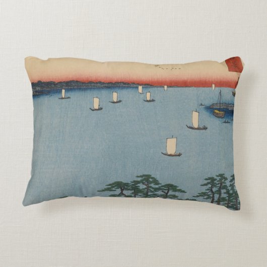 品川須崎ヴィンテージ浮世絵日本の術 アクセントクッション (裏面)