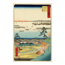 品川、日本：古い式の浮世絵