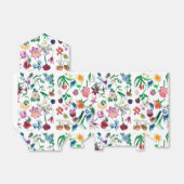 品揃えカラフル春の花の白い背景 フェイバーボックス (折り畳みなし)