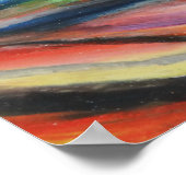 品揃えカラー油パステルストリームメディア抽象芸術 ポスター (角)