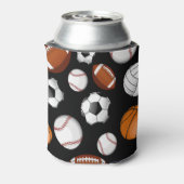 品揃えスポーツプレーヤー名前をカスタムするブラック 缶クーラー (缶裏面)