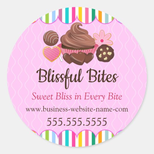 品揃えデザートベーカリーぺーシング ラウンドシール (正面)