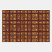 品揃えメタリックデコノールクリスマス ラッピングペーパーシート (正面3)