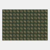 品揃えメタリックデコノールクリスマス ラッピングペーパーシート (正面)