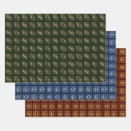 品揃えメタリックデコノールクリスマス ラッピングペーパーシート