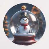 品揃え雪だるまシール ラベル (デザイン1)