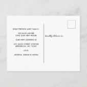 品揃モダンえヴィンテージ鍵引っ越しました移動 案内ポストカード (裏面)