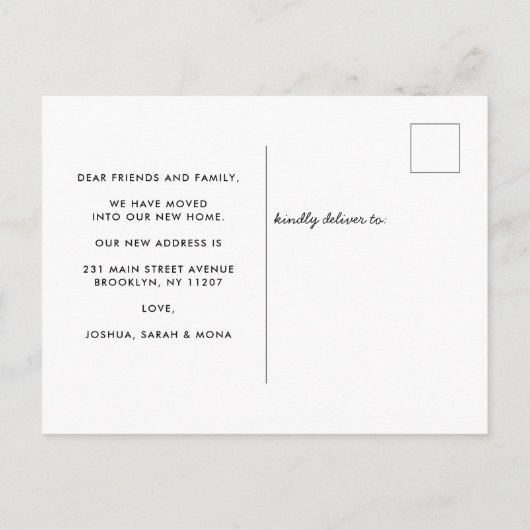 品揃モダンえヴィンテージ鍵引っ越しました移動 案内ポストカード (裏面)