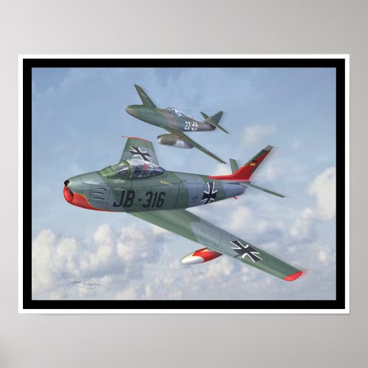 品種の進化： F-86とMe 262の形成 ポスター (正面)